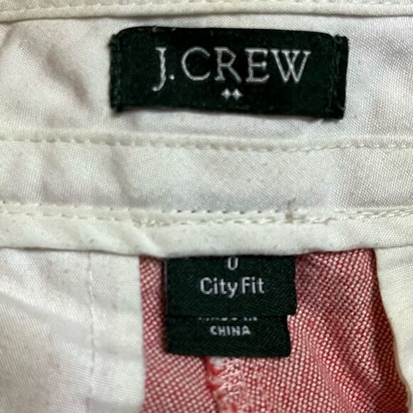 J Crew City Fit Short Pink Chambray 0 - Picture 5 of 7